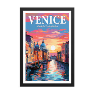 Venice at Sunset Travel Framed Poster