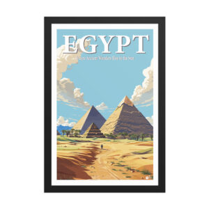 Egypt Pyramids Travel Poster Framed