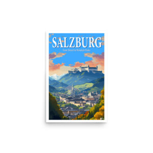 Salzburg Austria Travel Poster Art Print